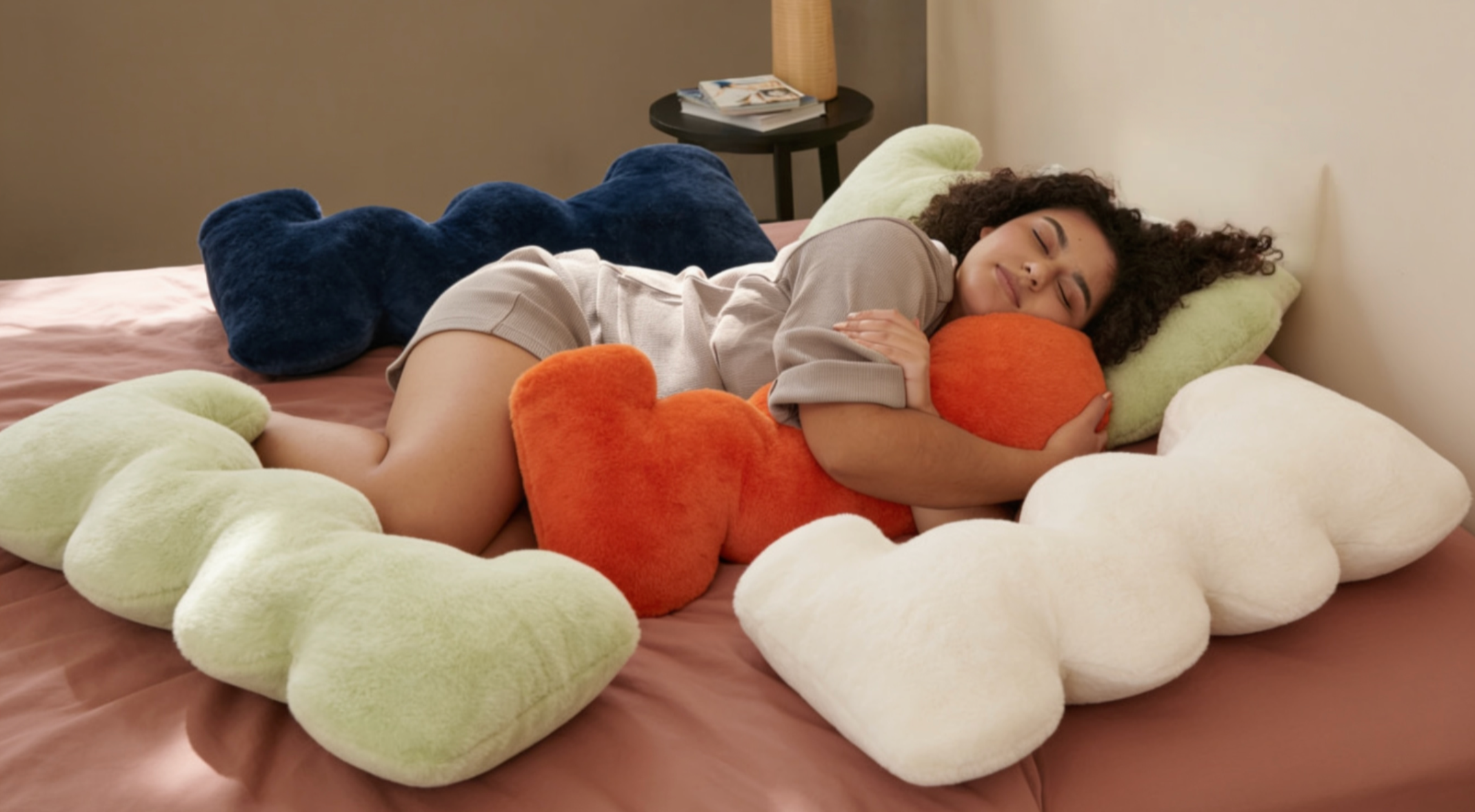 Plush Wavy Pillow Long Pillow